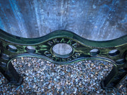 "THE BRIDGE" Cast Iron Coffee Table Legs Emerald Forest