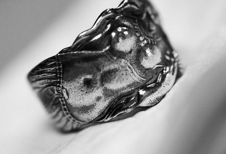 Native American Woman Sterling Ring