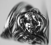 Deco Spoon Ring Sterling Silver Flapper
