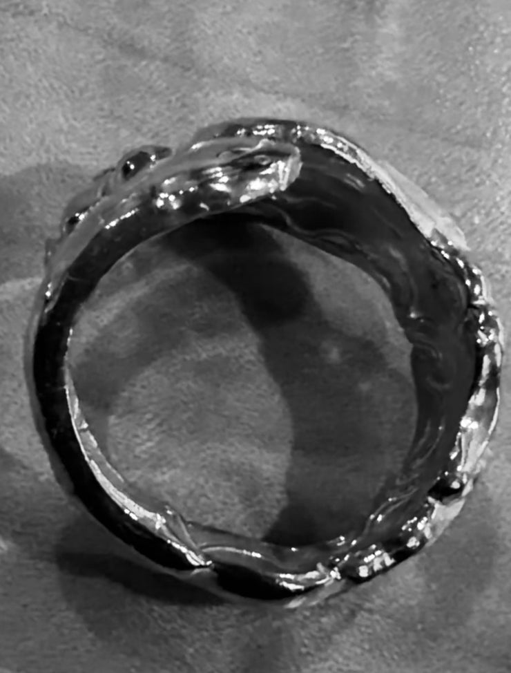 Unger Brothers Douvaine Sterling Silver Spoon Ring made