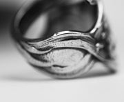Deco Spoon Ring Sterling Silver Flapper