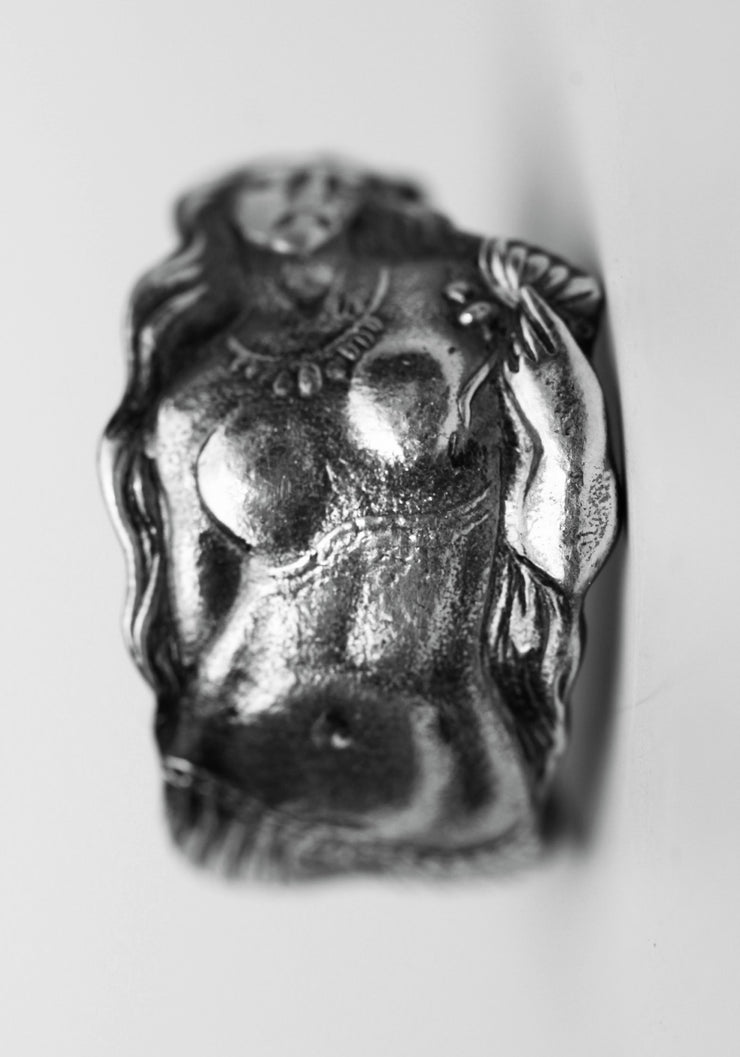 Native American Woman Sterling Ring