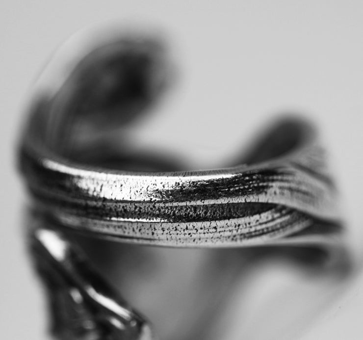 Deco Spoon Ring Sterling Silver Flapper