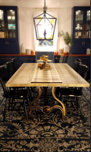 Classic Drake Dining Table Base 28" Tall Burnt Brass