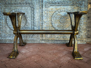 Coffee Table River Table Base Bench Base Burnt Brass X