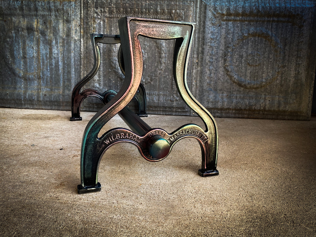 Coffee Table Legs Trestle Base Midnight Oil Finish – Drake Casting