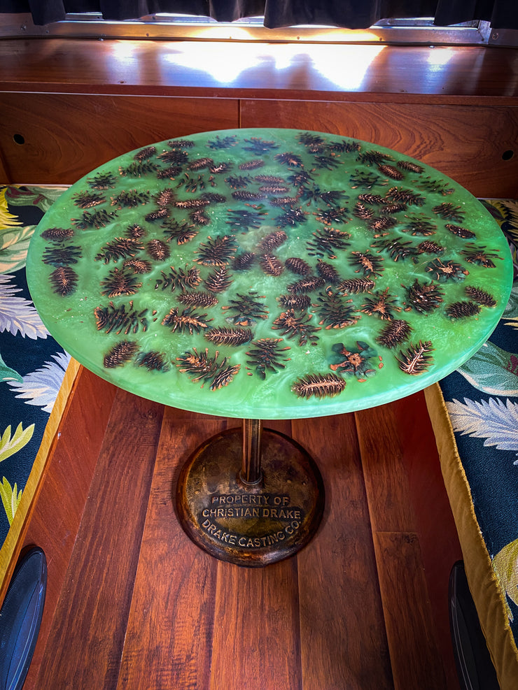 Christian Drake End Table Base CUSTOM HEIGHTS BURNT BRASS